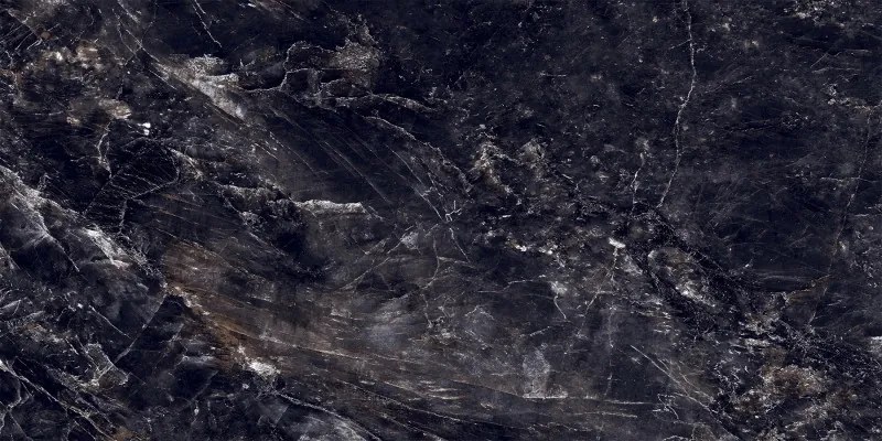 Mexen Rokocha Black gres szkliwiony rekt. G1, płytka podłogowo-ścienna 120 x 60 cm, wysoki połysk - TL205-120-060-01