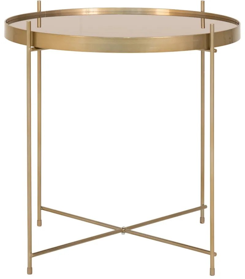 Okrągły stolik w kolorze złotym ø 48 cm Venezia – House Nordic