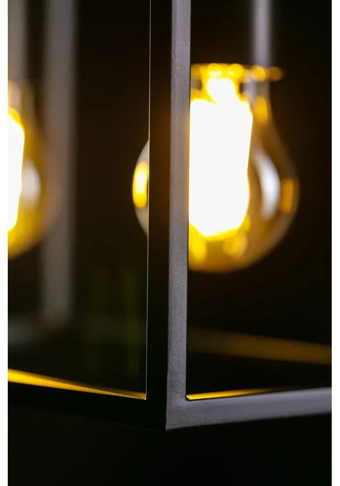 Czarna lampa wisząca z metalowym kloszem Diu – GTV