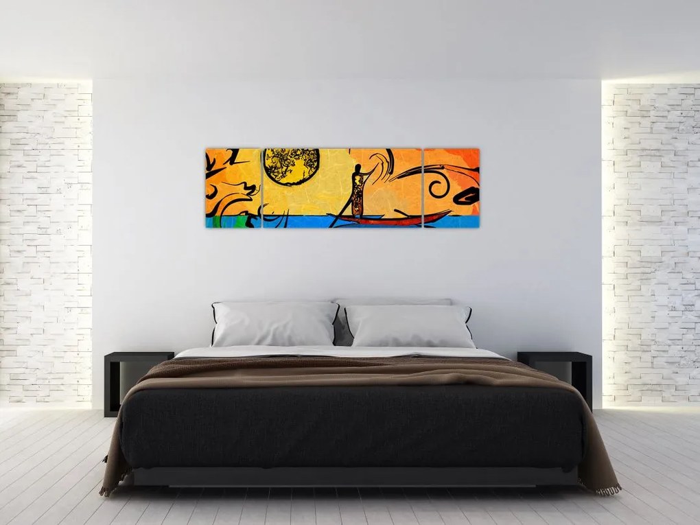 Obraz starożytnego obrazu (170x50 cm)