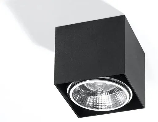 Czarny kwadratowy plafon LED kostka - EX656-Inger