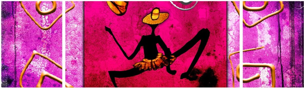 Obraz historycznego muralu (170x50 cm)