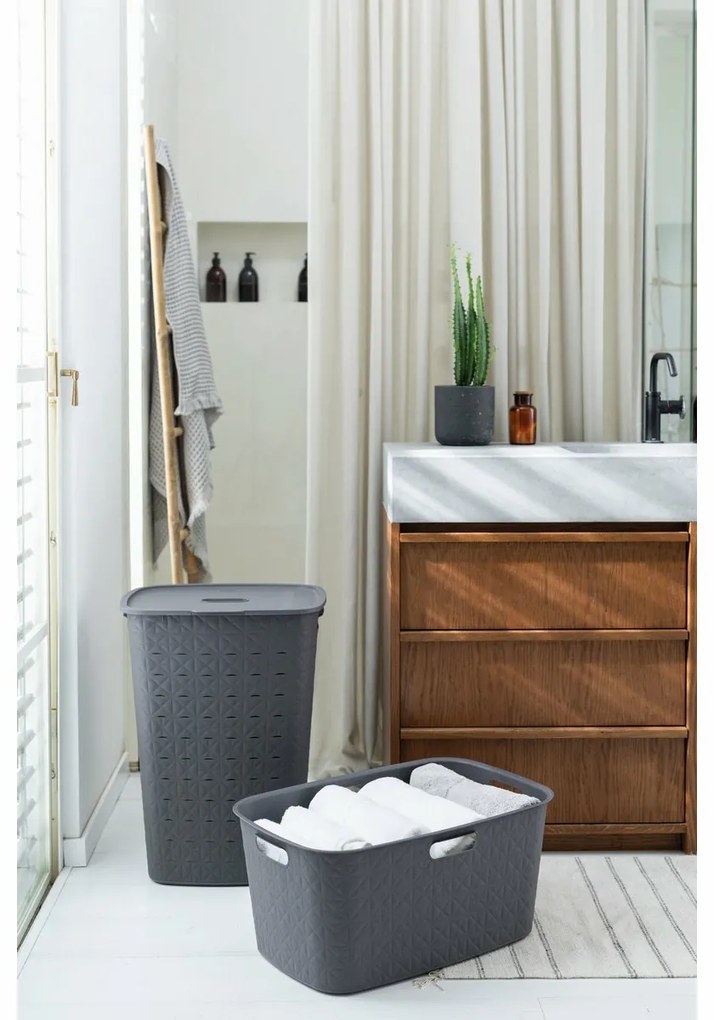 Curver Kosz na brudną bieliznę Softex 56 l,ciemnoszary