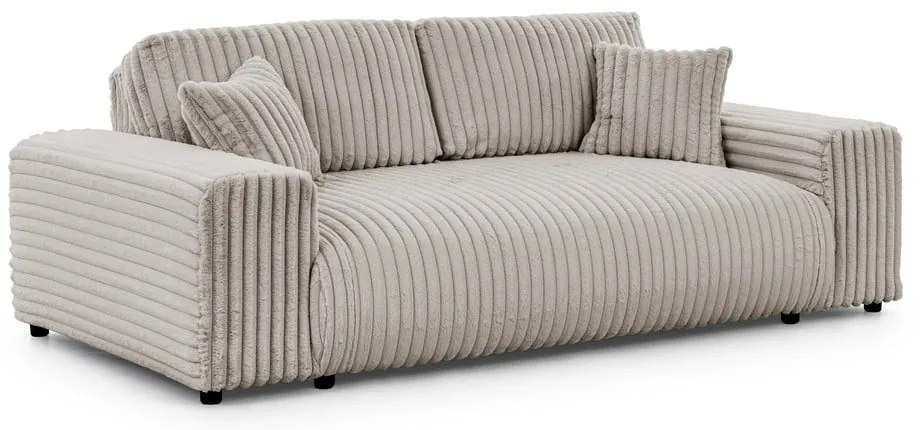 Jasnoszara sztruksowa sofa 213 cm Justin – Ropez