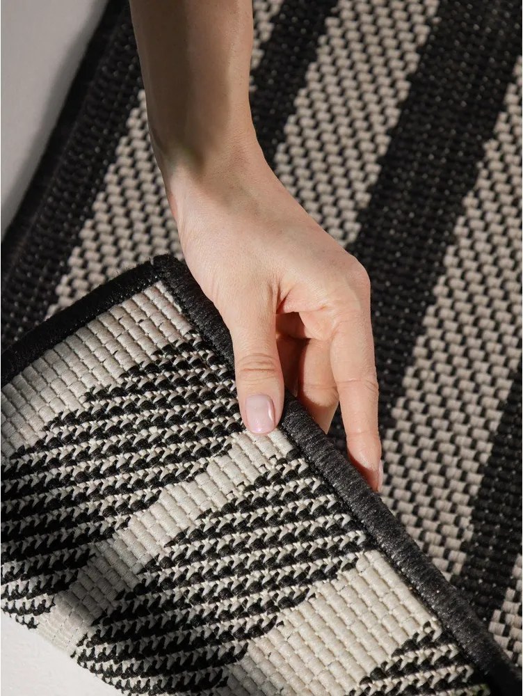 Czarny/kremowy dywan odpowiedni na zewnątrz 120x170 cm Haringey Allington – Ted Baker