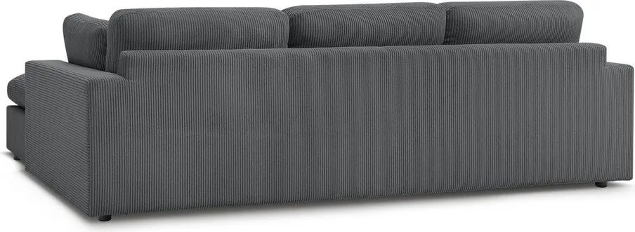 Ciemnoszary sztruksowy narożnik Belair – Bobochic Paris