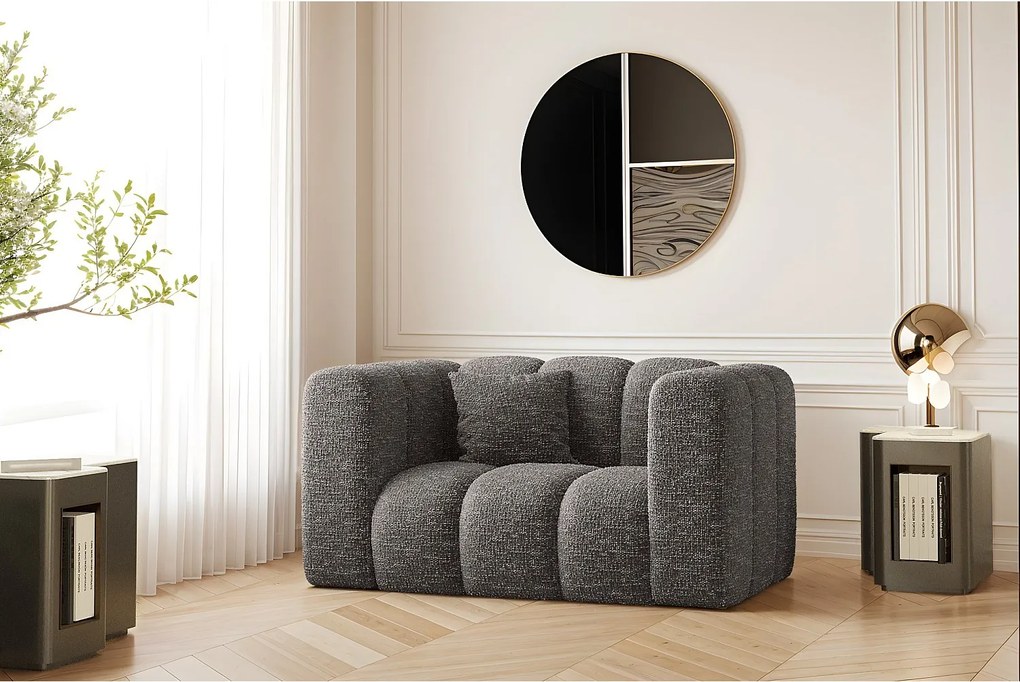 Fotel Grand, tkanina Haga, Grafitowy