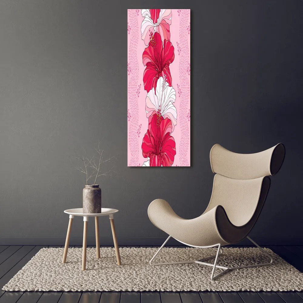Foto-obraz szkło hartowane pionowy Hibiskus