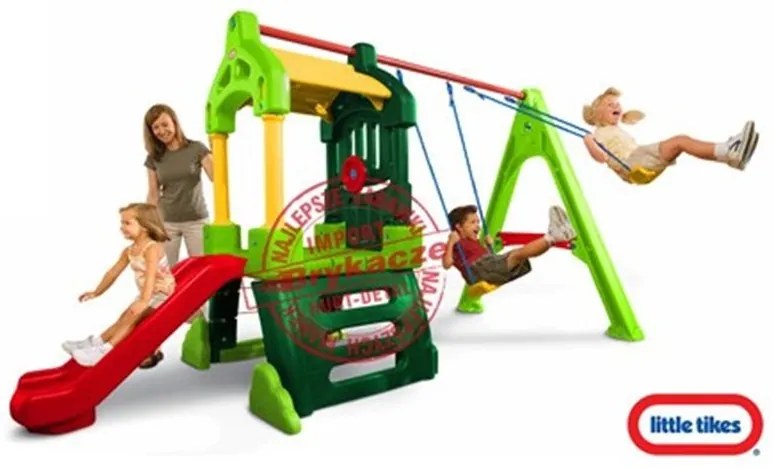 Plac zabaw little tikes clubhouse zjeżdżalnia huśtawka