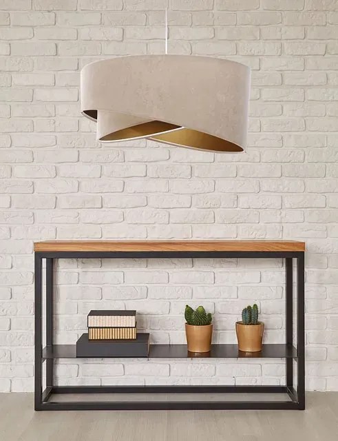 Beżowo-złota lampa wisząca glamour - 6X EX982 S1-Z24