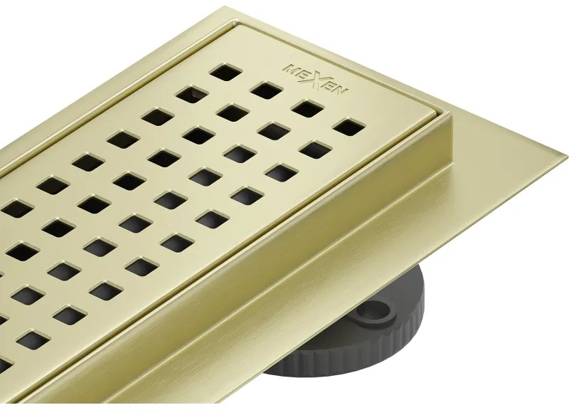 Mexen Flat M08 odpływ liniowy 90 cm, złoty szczotkowany - 1A25090-15