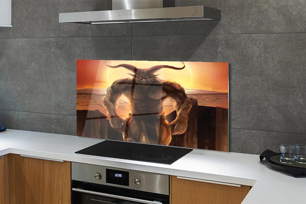 Panel nad Blat Kuchenny Postać o Zachodzie Słońca