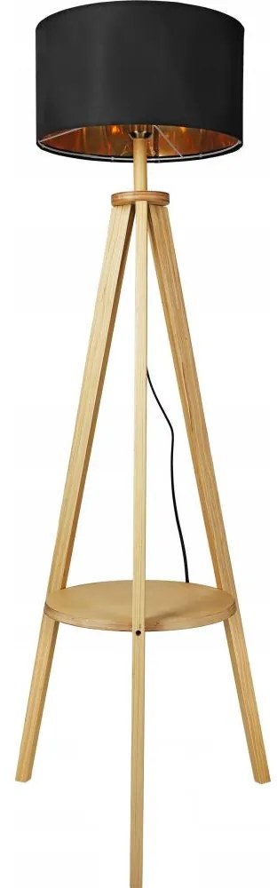 Lampa stojąca 1xE27/40W/230V czarna