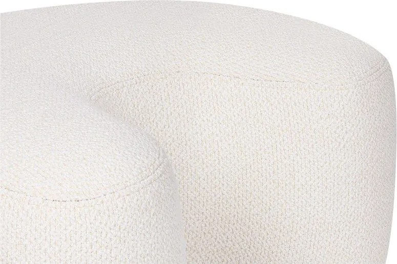 Beżowy puf z materiału bouclé Ü – noo.ma