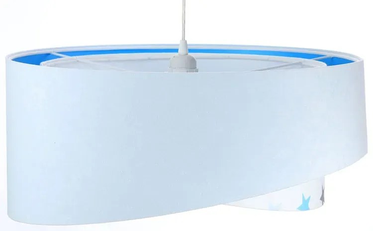 Biało-niebieska lampa wisząca dla dziecka - EXX09-Eterna