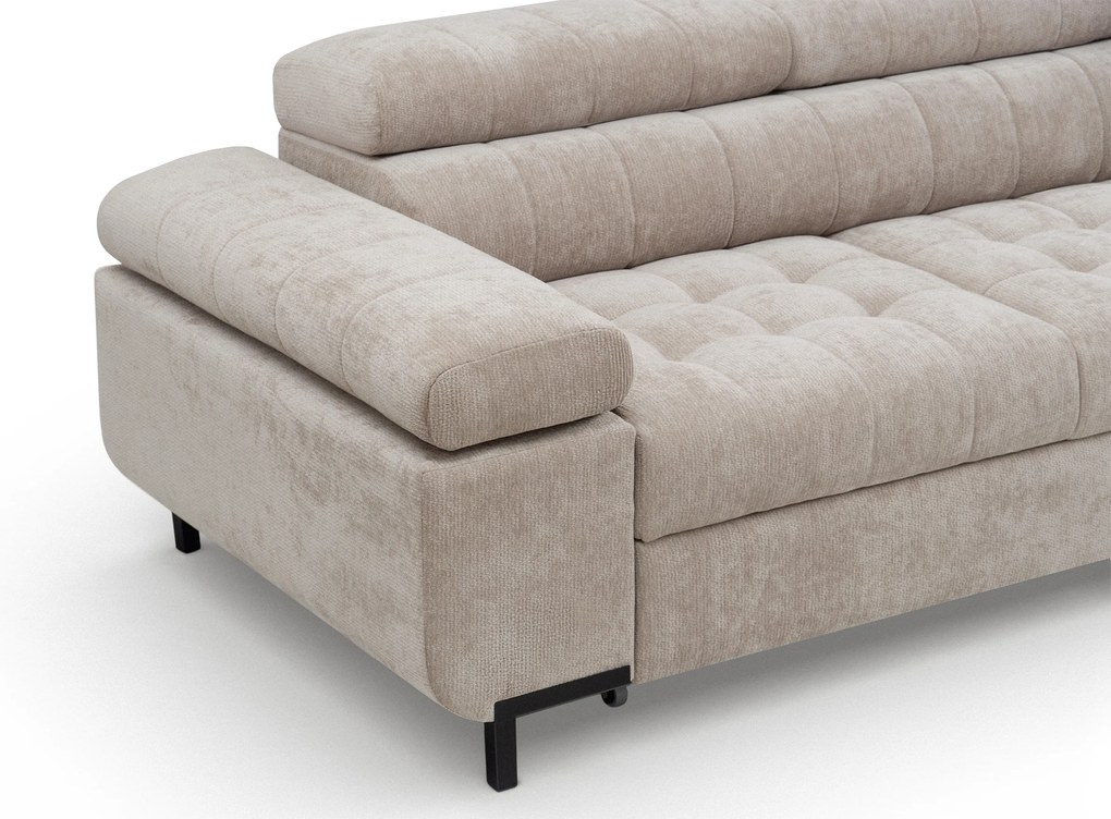 Sofa trzyosobowa Tyrion z funkcją spania - beżowy szenil Vibe 08