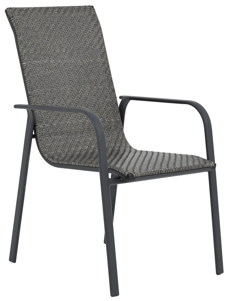 Krzesło ogrodowe z technorattanu Columbus szary PATIO