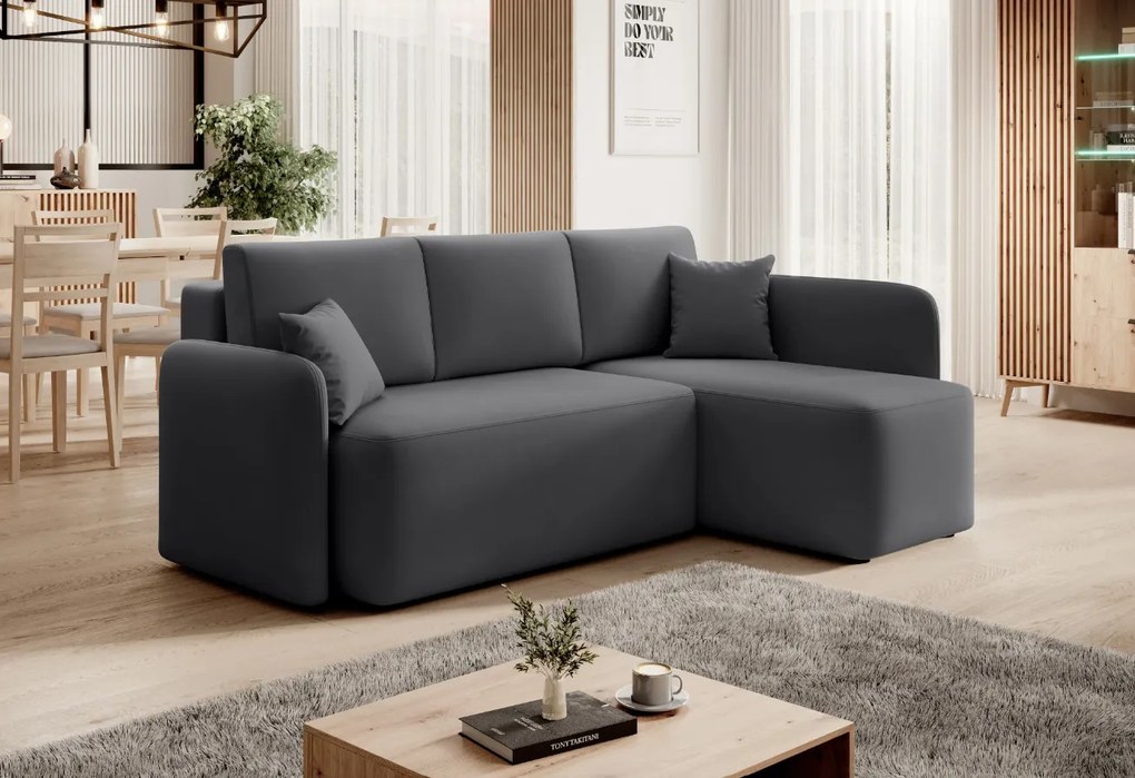 PROMOCJA Ciemnoszary narożnik HADSON prawy róg II klasa jakości Wersja: Prawy róg