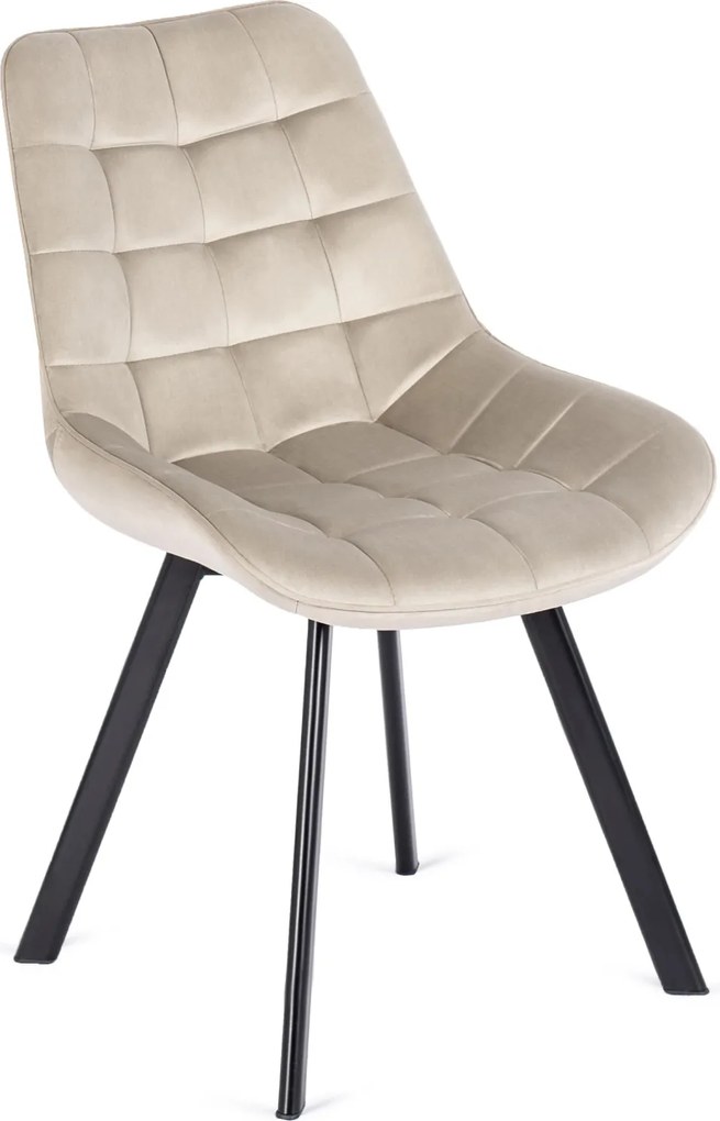 Aksamitne krzesło z lamówką Rick