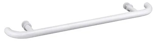 Uchwyt drzwiowy 80x4 cm stal nierdzewna/biała