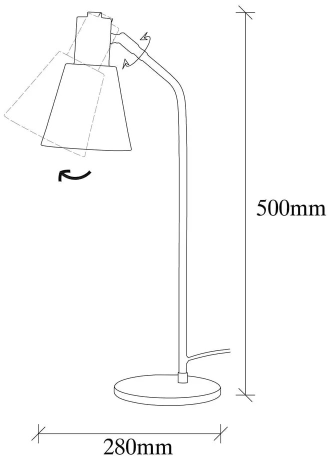 Lampa stołowa w kolorze brązu z metalowym kloszem (wysokość 50 cm) Sivani – Opviq lights