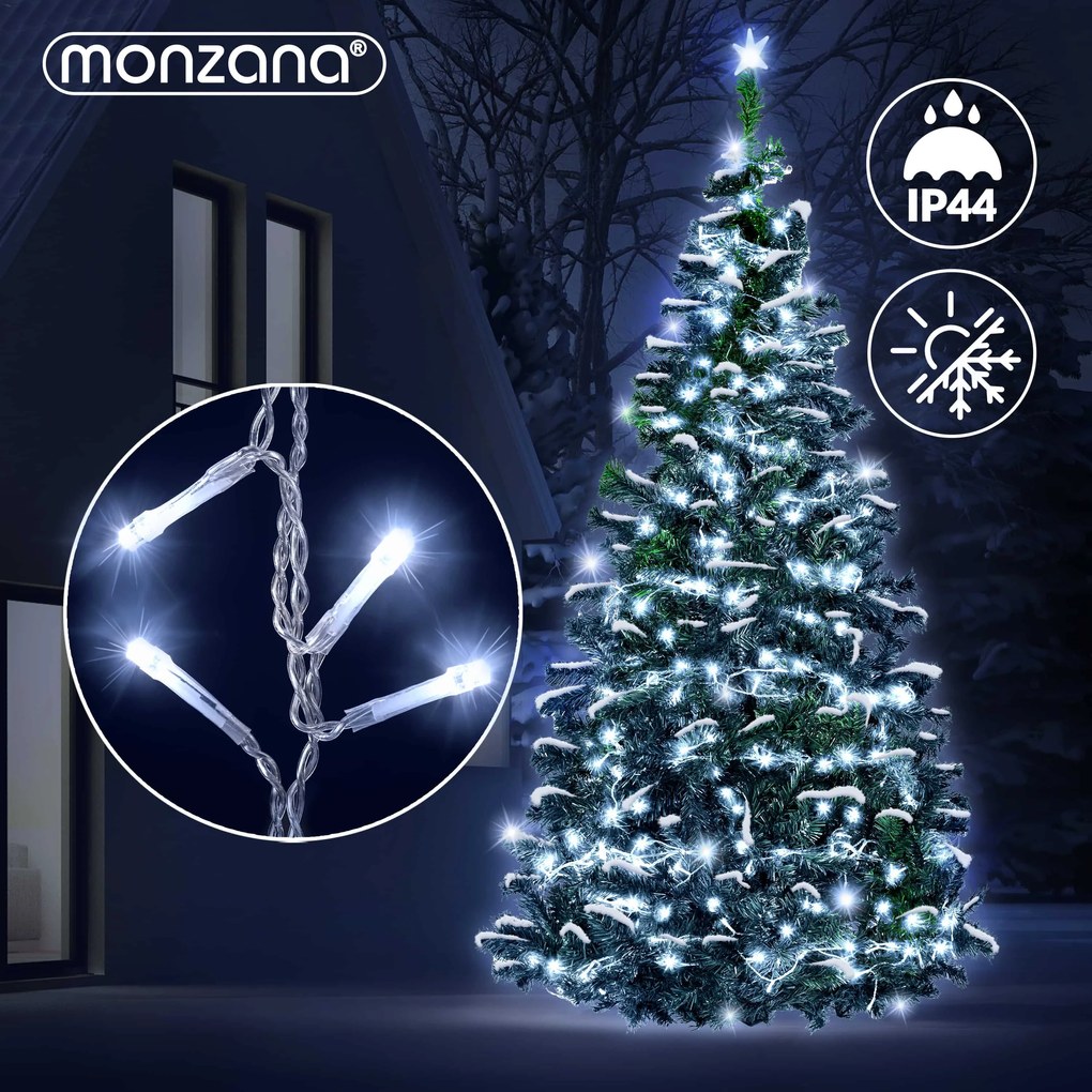 Świąteczny łańcuch świetlny CECIL, 10m, zimna biała Monzana