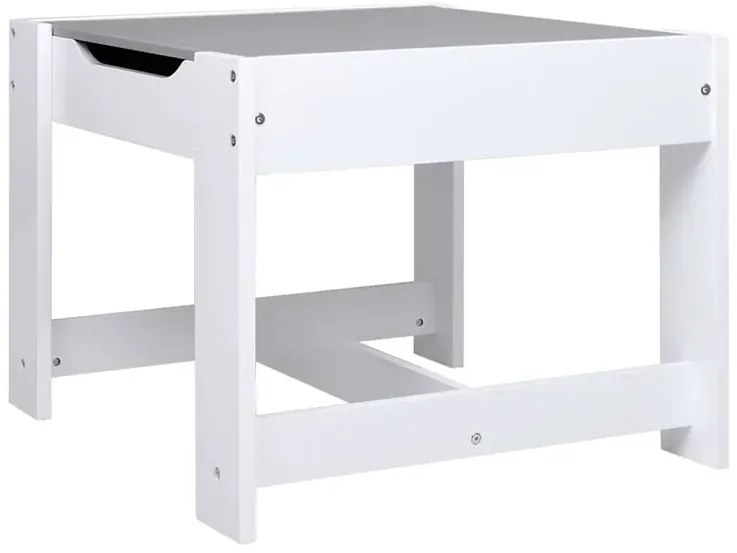 Szary wielofunkcyjny stolik z krzesłami dla dzieci F2-D90