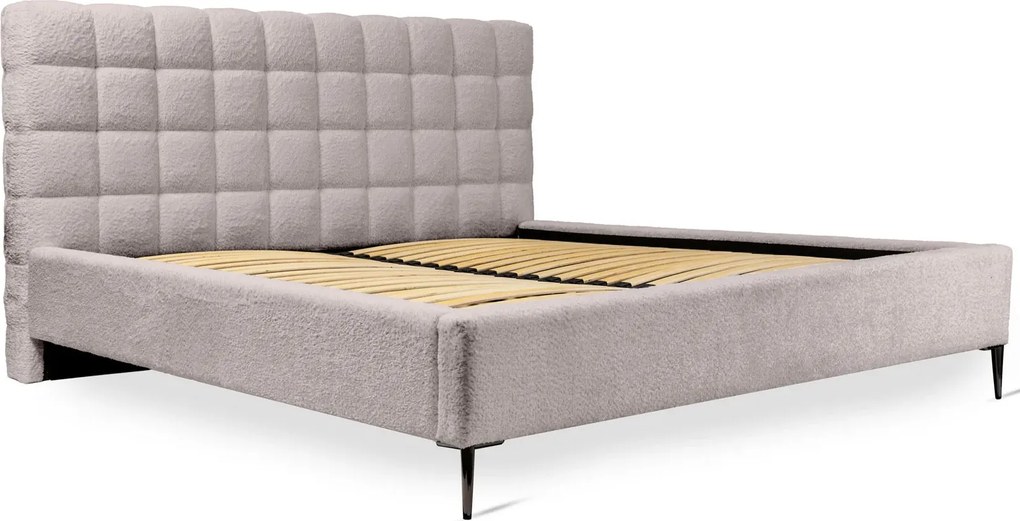 Tapicerowane łóżko dwuosobowe cappuccino K1-N54