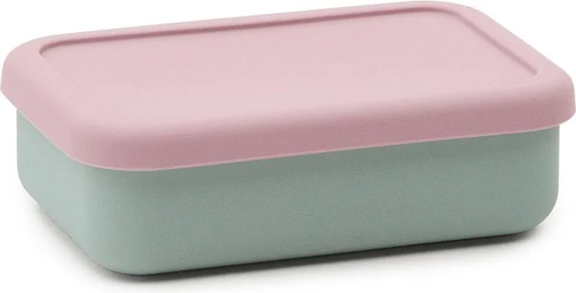 Różowo-turkusowy silikonowy pojemnik śniadaniowy dla dzieci Lili – Kave Home