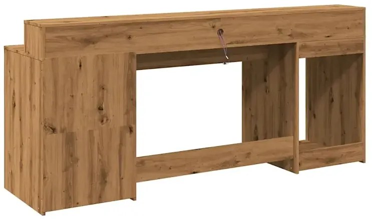 Podświetlane biurko 200 cm dąb artisan - Fixi
