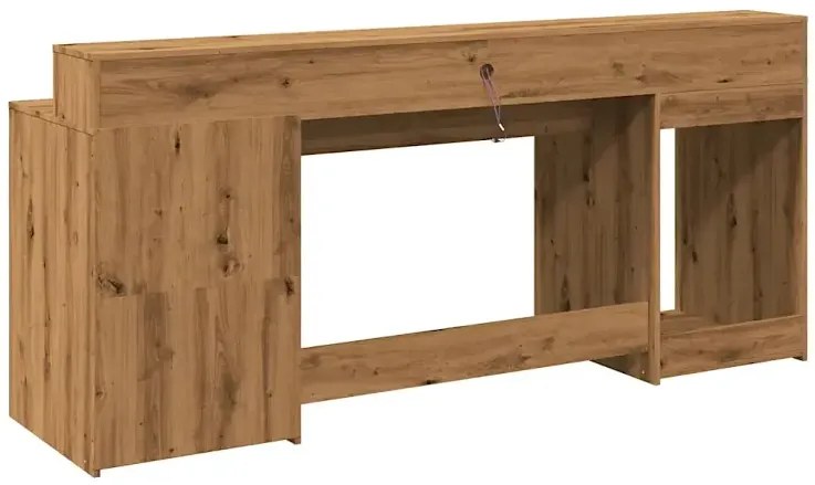 Podświetlane biurko 200 cm dąb artisian K2-L93