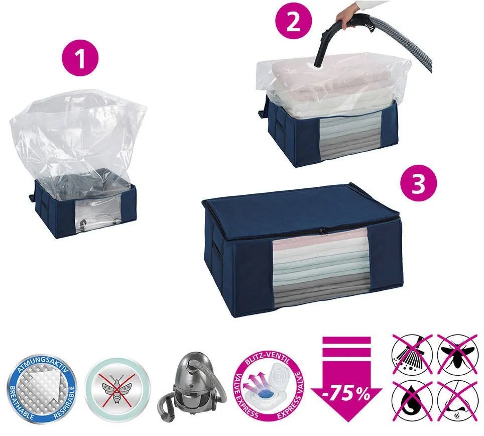 Pokrowiec na pościel VACUUM Soft Box AIR L, 65 x 50 x 27 cm, WENKO