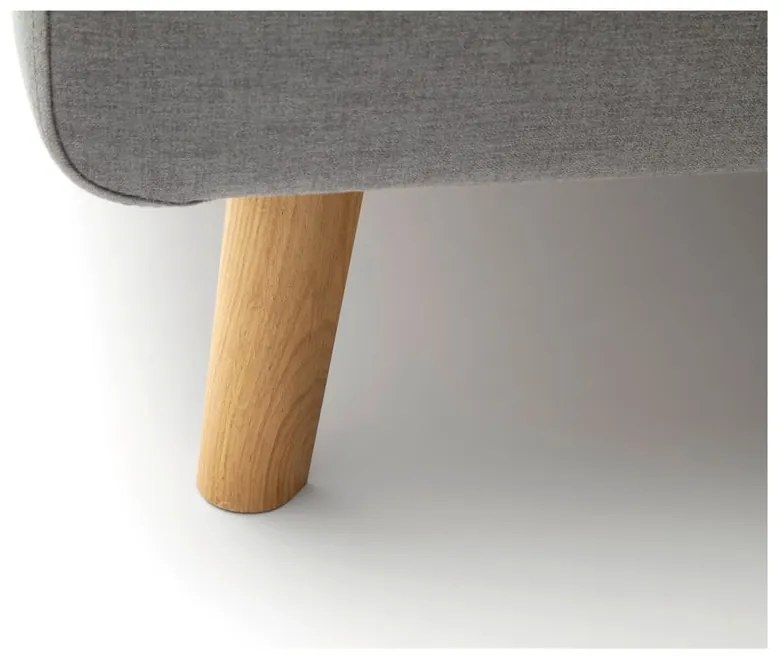 Szare tapicerowane łóżko dwuosobowe ze schowkiem ze stelażem 140x200 cm Mattis – Meise Möbel