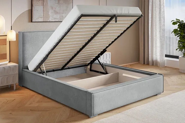 Dwuosobowe łóżko z pojemnikiem 140x200 Mensis 3X - 36 kolorów