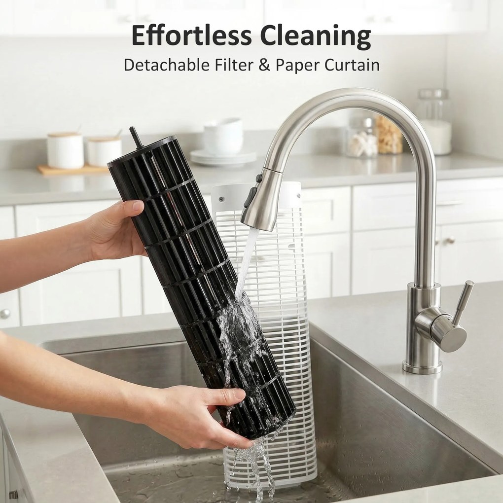 HOMCOM Przenośny klimatyzator, 3-w-1 klimatyzator parowy z 9-litrowym zbiornikiem na wodę, oscylacja 48°, 3 prędkości, 3 tryby, biały | Aosom PL