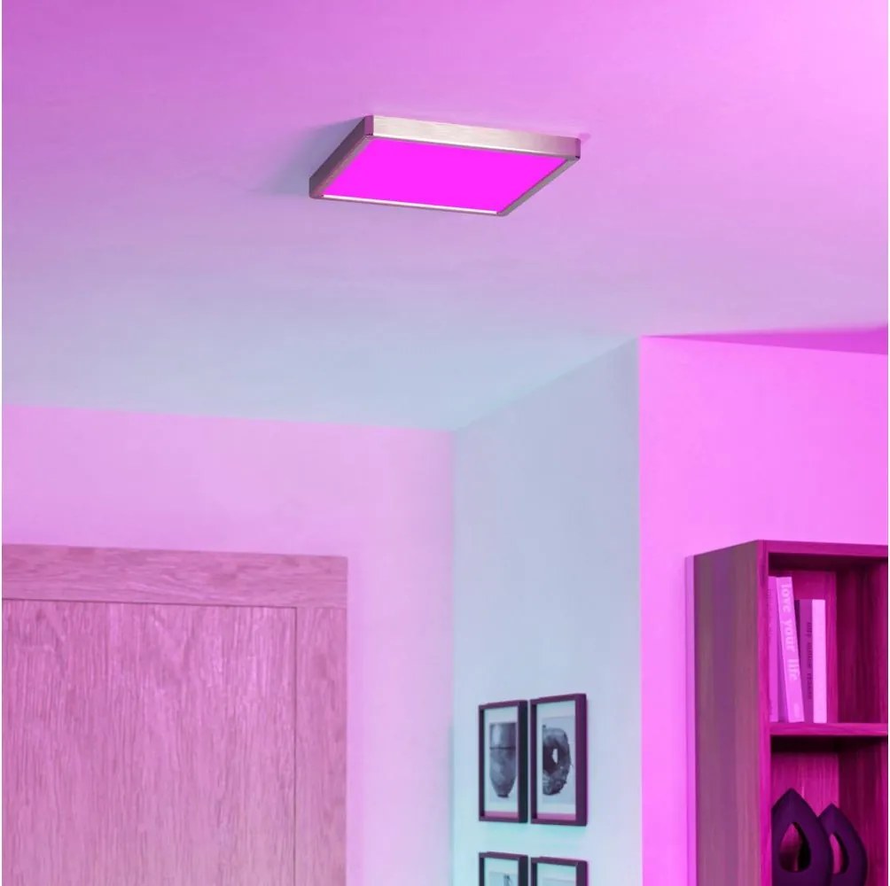 Eglo 901384 - LED RGBW ściemnialna łazienkowa oprawa sufitowa FUEVA-Z LED/13,5W/230V 29,5 cm IP44 chrom