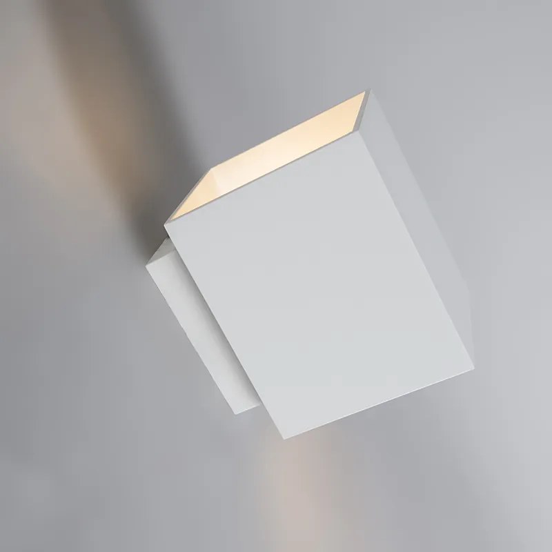 Lampa ścienna biała kwadratowa - Sola Nowoczesny Oswietlenie wewnetrzne