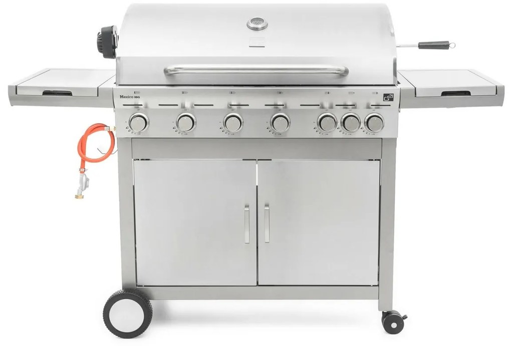 Grill gazowy G21 Mexico BBQ Premium line, 7 palników + gratis reduktor ciśnienia