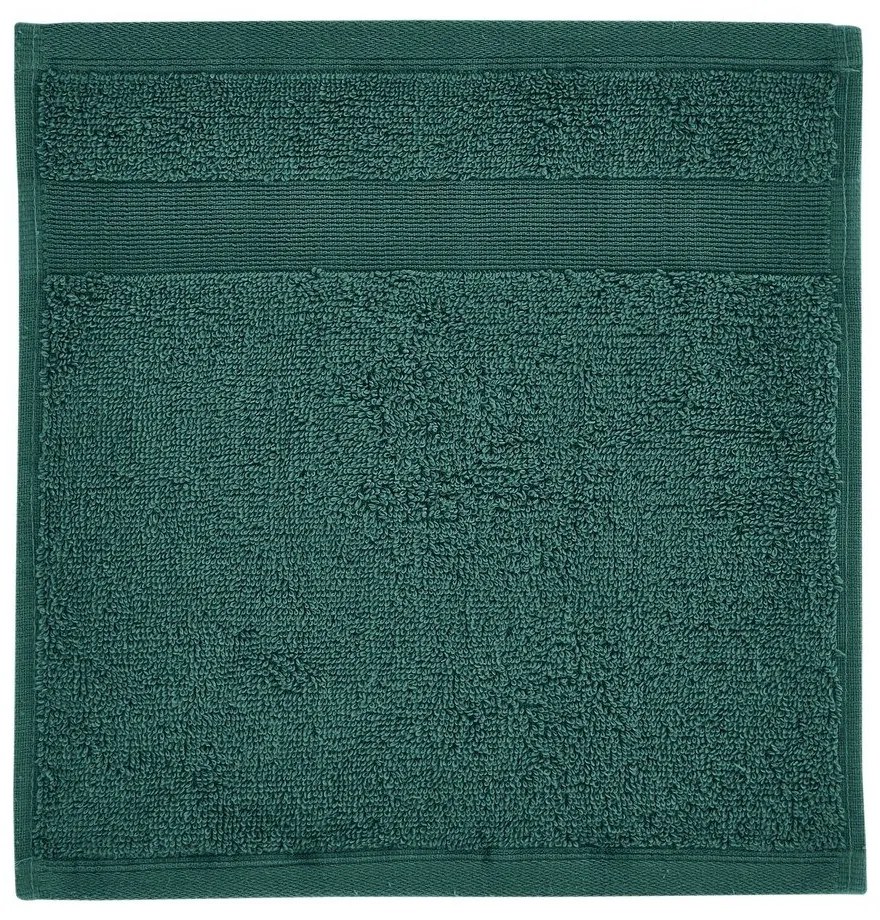 Ciemnozielone bawełniane ręczniki frotte zestaw 2 szt. 30x30 cm Anti-Bacterial – Catherine Lansfield