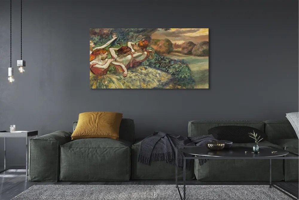 Obraz canvas na ścianę Cztery tancerki - Edgar Degas