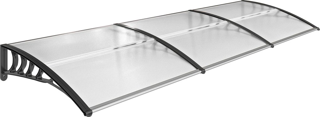 Outsunny Osłona przeciwsłoneczna i przeciwdeszczowa z uchwytem ściennym 295x90cm Elegancka biel | Aosom PL