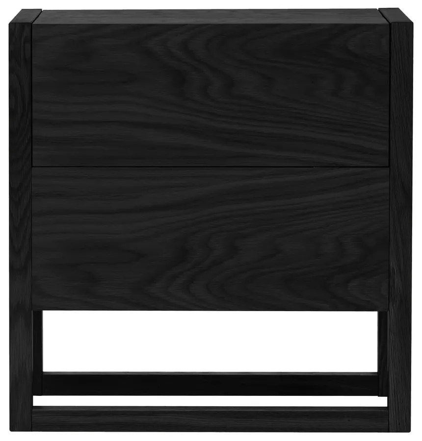 Czarny barek z drewna dębowego 59x60 cm Woodman NewEst
