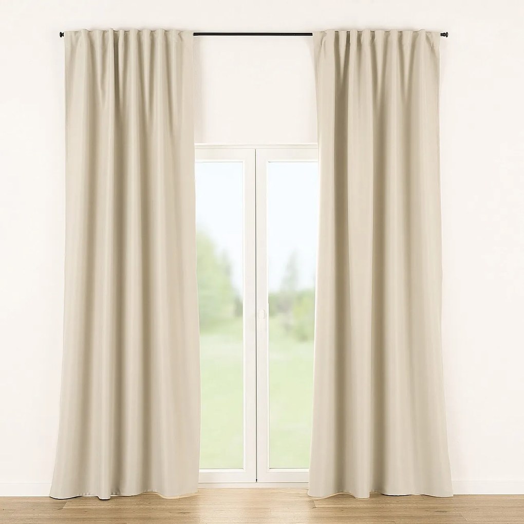 Zasłona zaciemniająca na taśmie marszczącej 140x280cm szarobeżowa 1 szt.