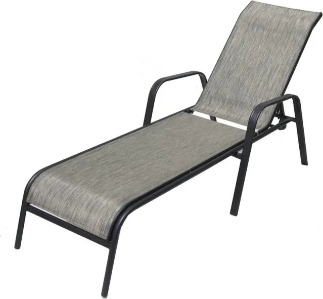 Leżak ogrodowy z regulowanym oparciem ZWC - 52 szary