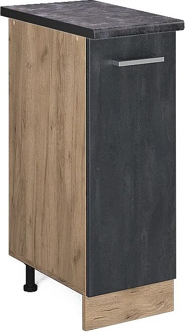 Szafka apteczna czarny beton 30x60x81.6 r-line