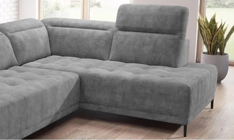 Narożnik FOCUS L z elektryczną regulacją siedziska Prawostronny w tkaninie Promocyjnej SALVADOR 14 WERSAL