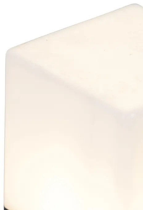 Zewnetrzna Stojąca lampa zewnętrzna czarna z opalowym białym 30 cm - Denmark Nowoczesny Oswietlenie zewnetrzne