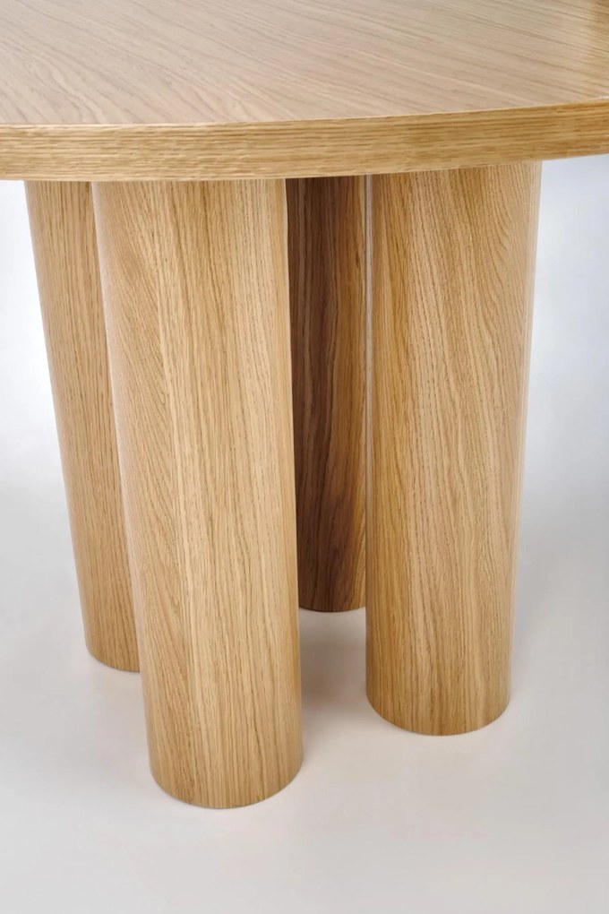 FANTE OKRĄGŁY stół dąb naturalny 4/5 osobowy, jedna noga,