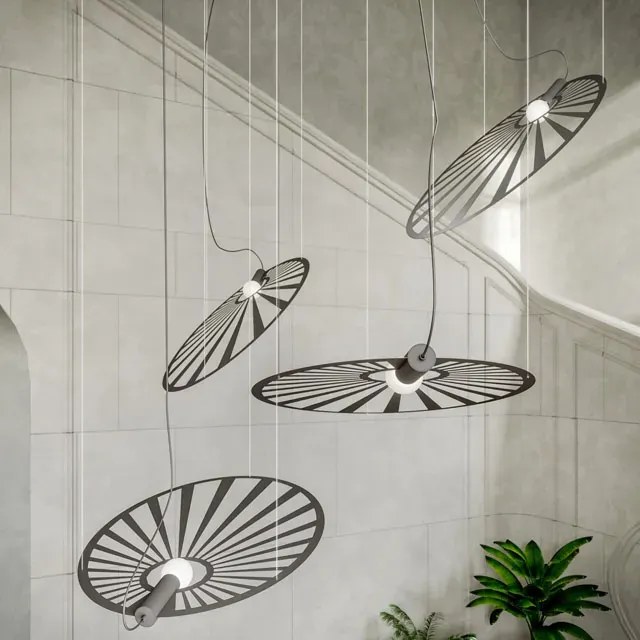 Czarna modernistyczna lampa wisząca - EX596-Ercus