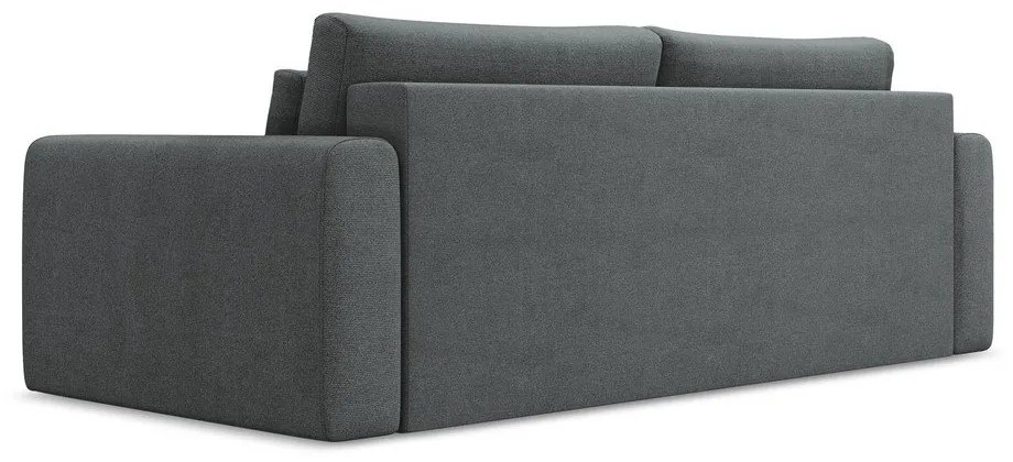 Ciemnoszara rozkładana/ze schowkiem sofa 238 cm Kapua – Makamii